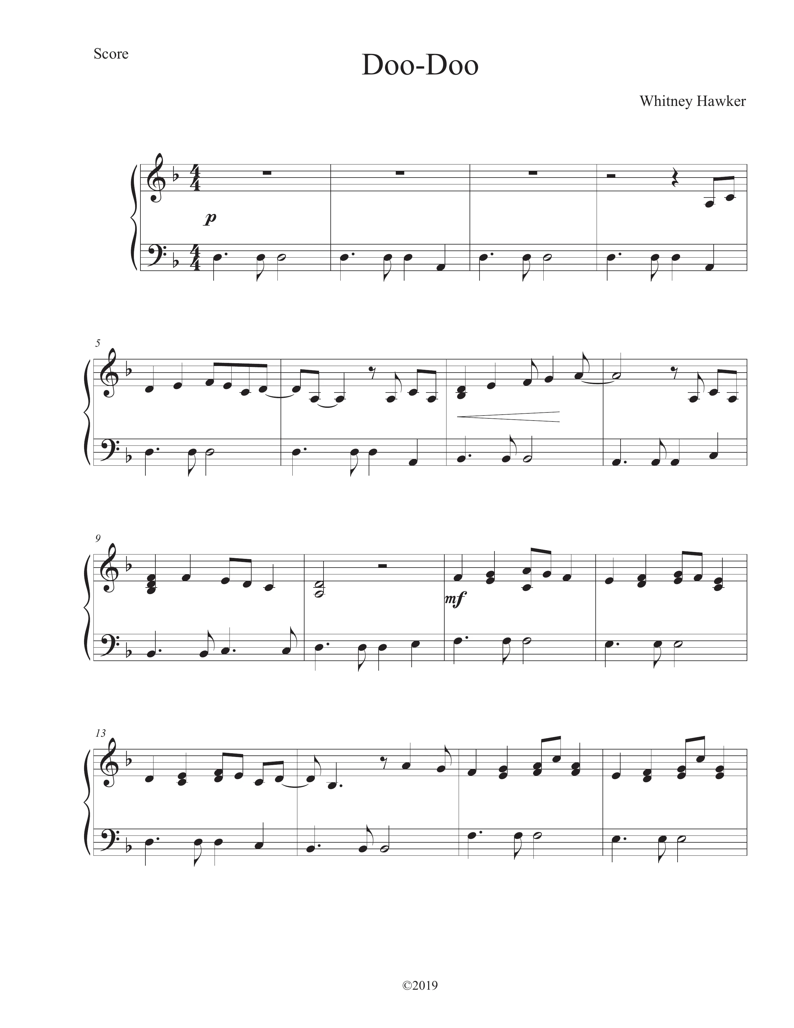 Doo Doo Piano Solo - page 1