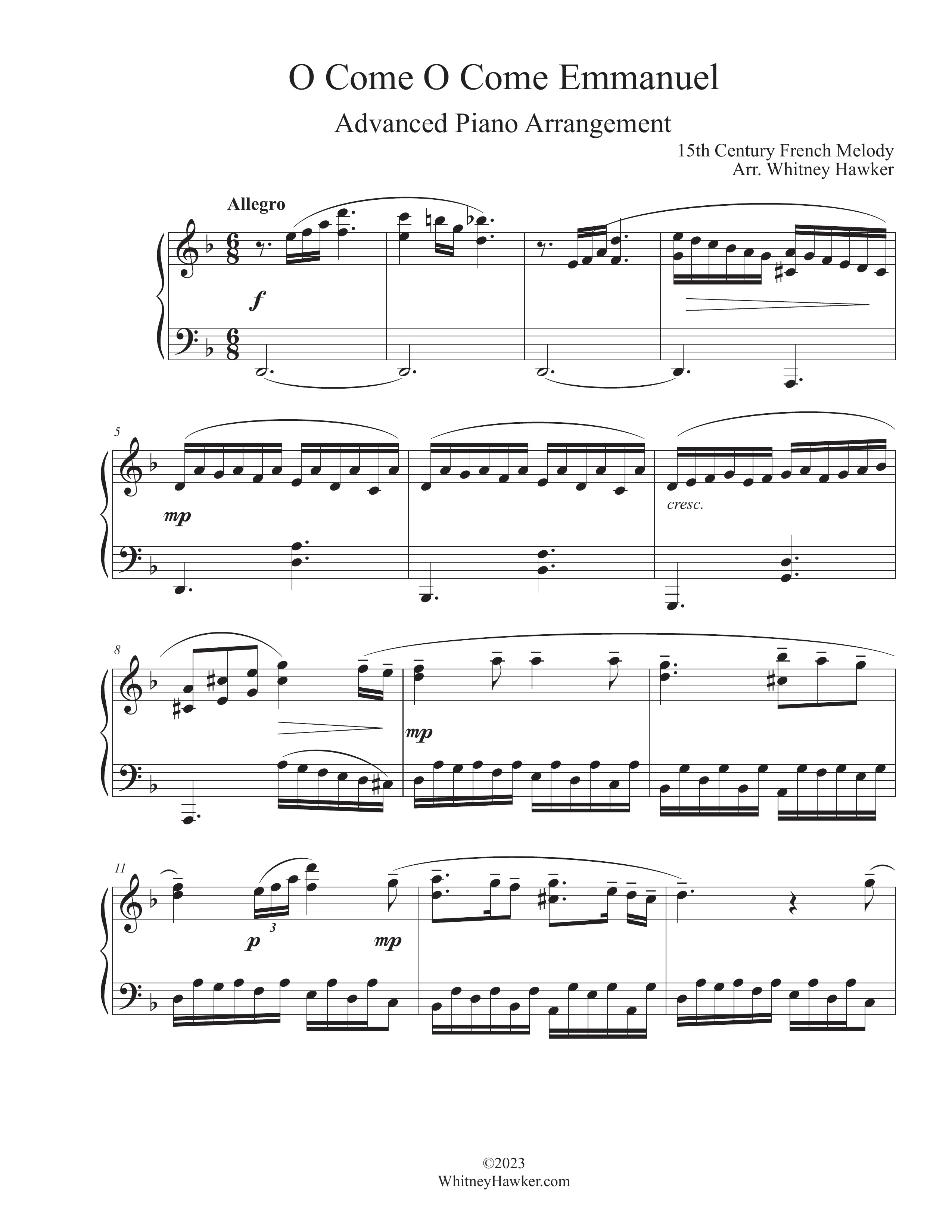 O Come, O Come Emmanuel - page 1