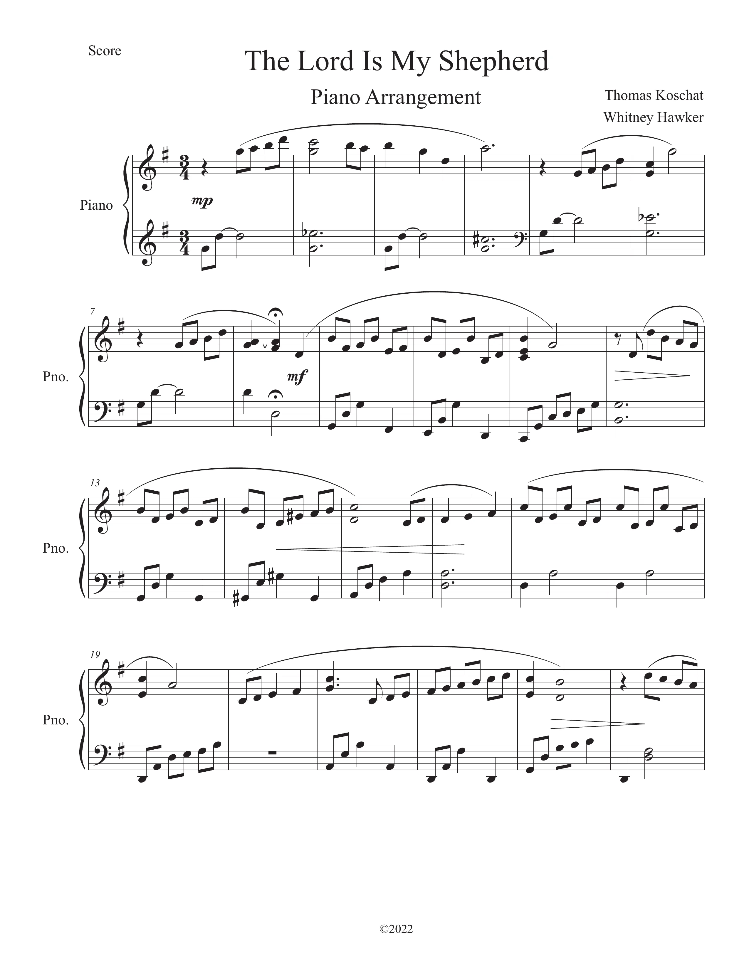The Lord Is My Shepherd - page 1