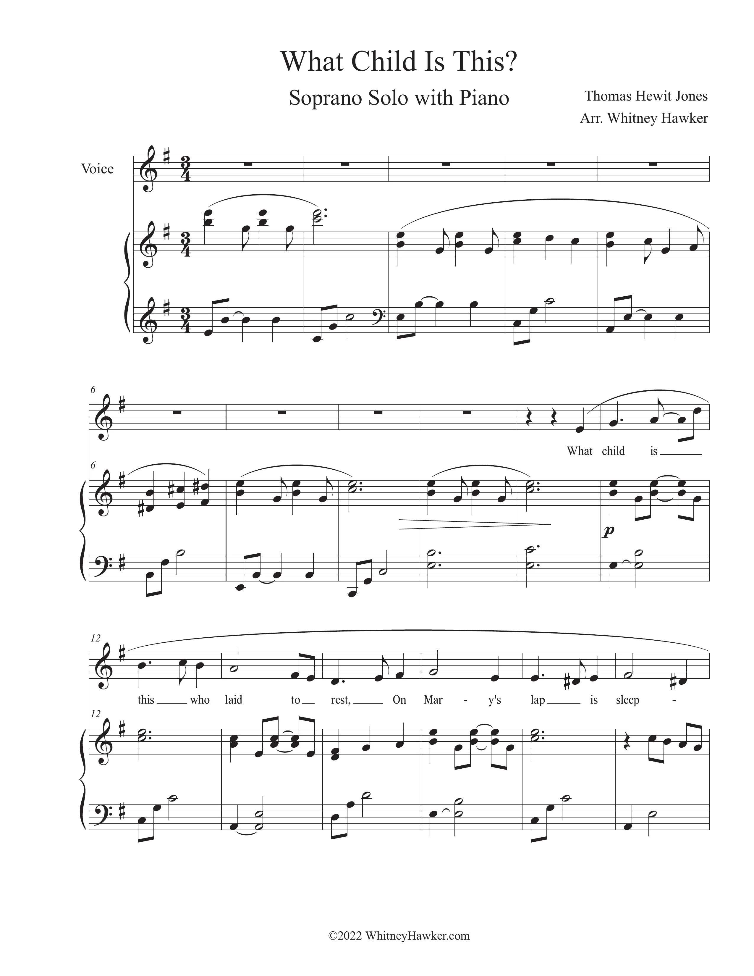 What Child Is This - Vocal Solo - page 1